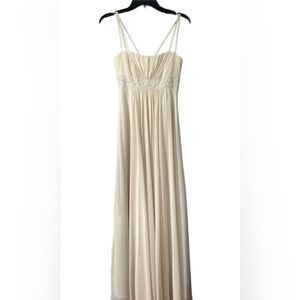 Long Bridal Bridesmaids Dress with Shawl